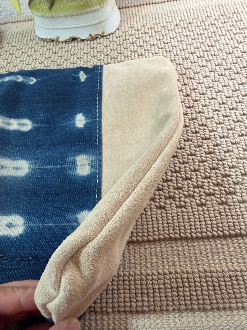 Jamie Lauren Designs Indigo Mudcloth Shibori Tassel Foldover Clutch